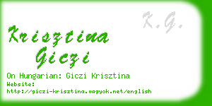 krisztina giczi business card